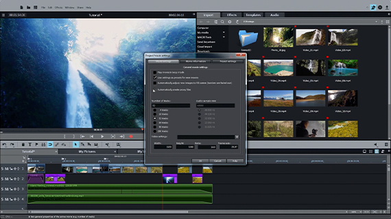 Uživatelské rozhraní programu MOVIE STUDIO 18 SUITE