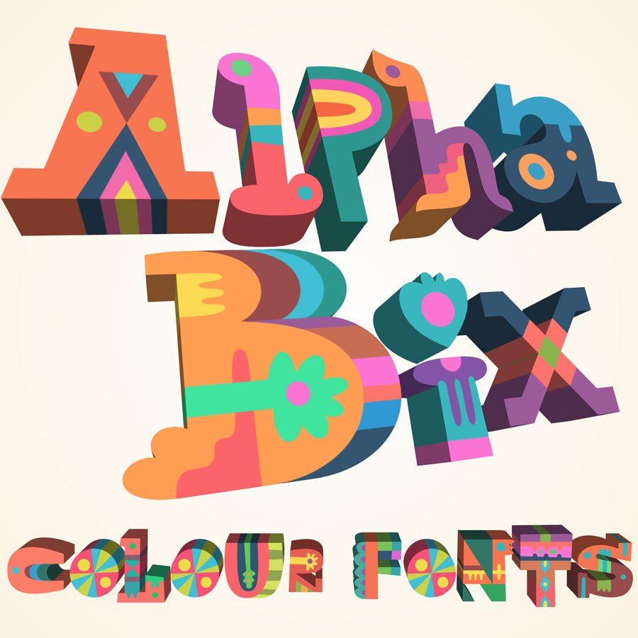 Importujte a editujte barevné fonty OpenType-SVG v programu Alphabix a pak použijte jako HTML font na webu nebo pro 3D animace v BluffTitleru