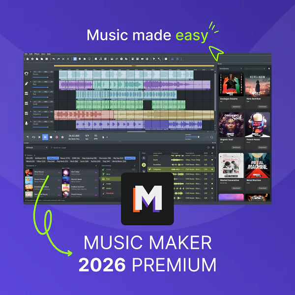 Music Maker 2026 Premium - hudební software pro každého
