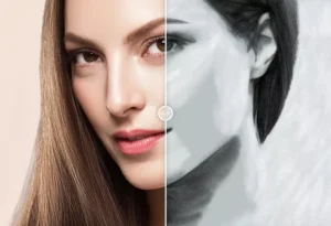 Ukázka efektu kreslení uhlem a křídou s video pluginem AKVIS Charcoal Video