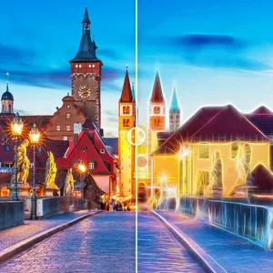 AKVIS Neon Video - plugin pro zářivé neonové efekty ve videu - ukázka před a po