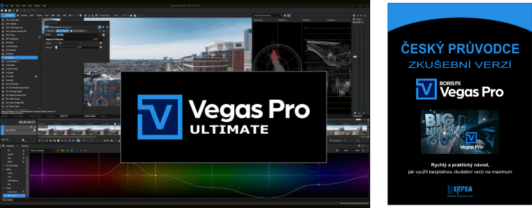 Oficiální bezplatná zkušební verze Vegas Pro 2026 od Boris FX ke stažení zdarma s českým průvodcem